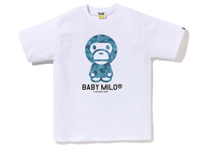 BAPE Honeycomb Camo Baby Milo Tee White/Blue