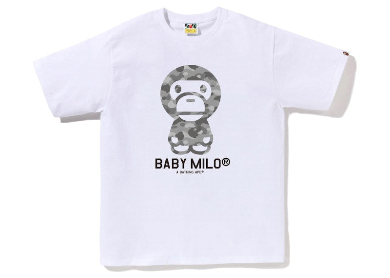 BAPE Honeycomb Camo Baby Milo Tee White/Grey