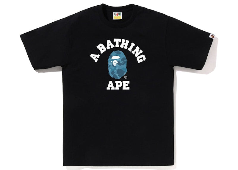 BAPE Honeycomb Camo College Tee Black/Blue