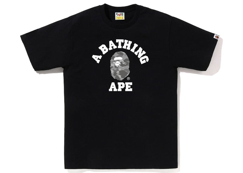BAPE Honeycomb Camo College Tee Black/Grey