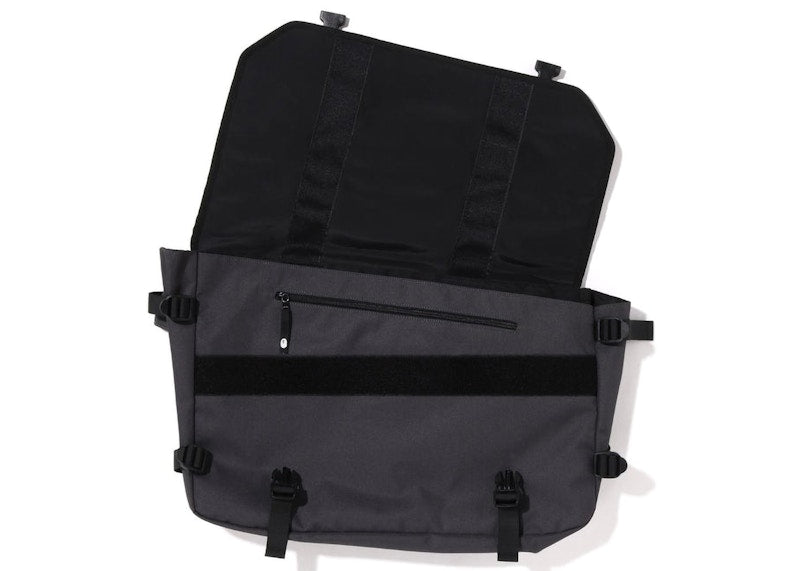 BAPE Honeycomb Camo Messenger Bag Grey