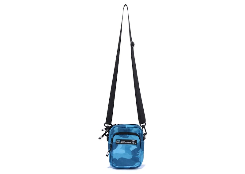 BAPE Honeycomb Camo Mini Shoulder Bag Blue