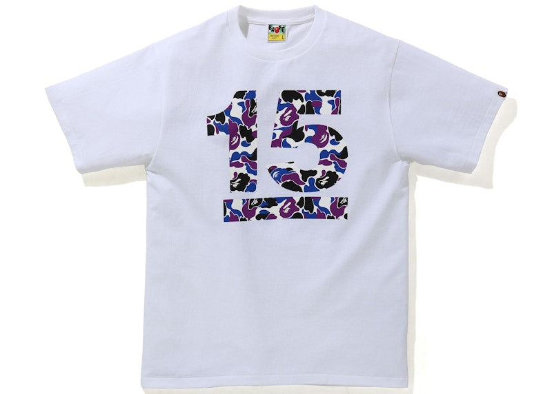 BAPE Hong Kong 15th Anniversary Tee White