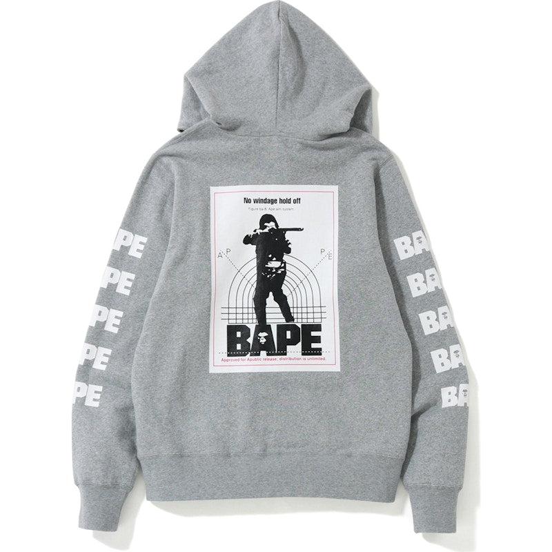BAPE Hunting Full Zip Hoodie Grey
