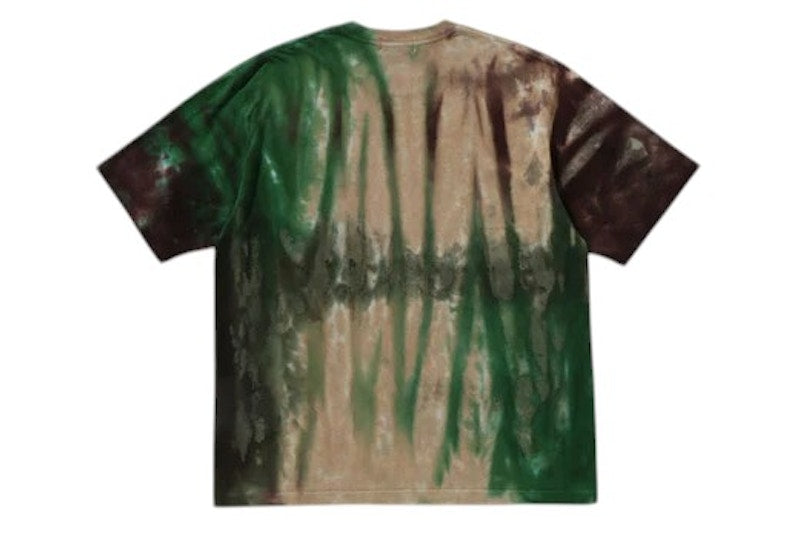 BAPE Ice Dye College Relaxed Fit Tee Green