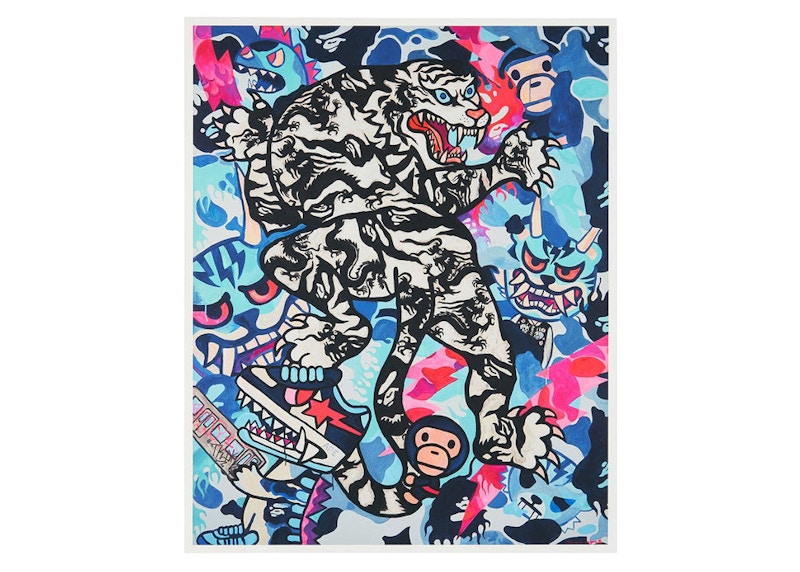 BAPE Ice Tiger Camo By Simone Legno Print