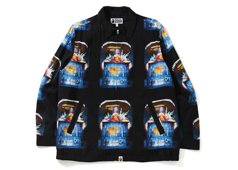 BAPE Invasion Rayon Jacket Black