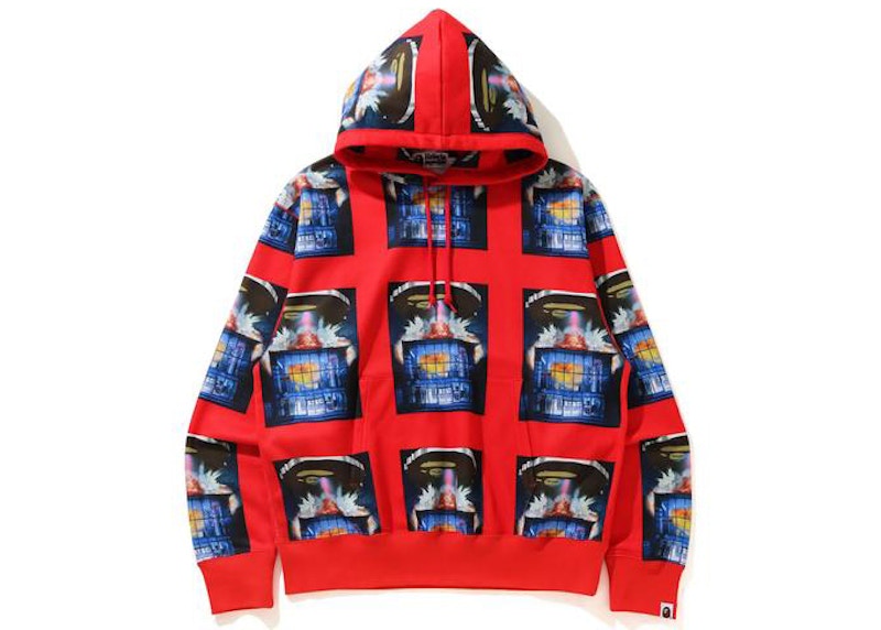 BAPE Invasion Relaxed Pullover Hoodie Red