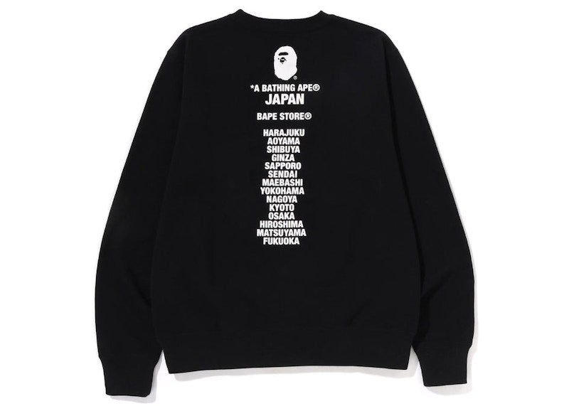 BAPE Japan Ape Head Crewneck Black