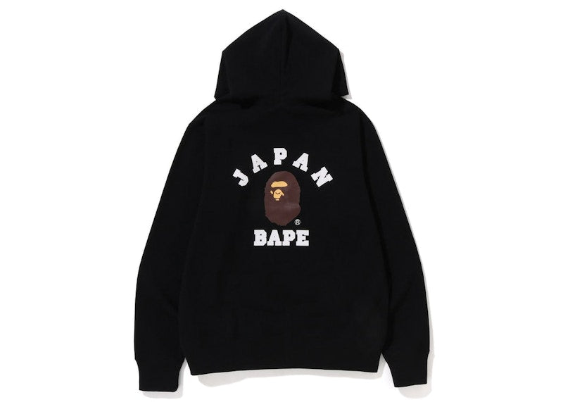 BAPE Japan College Pullover Hoodie Black