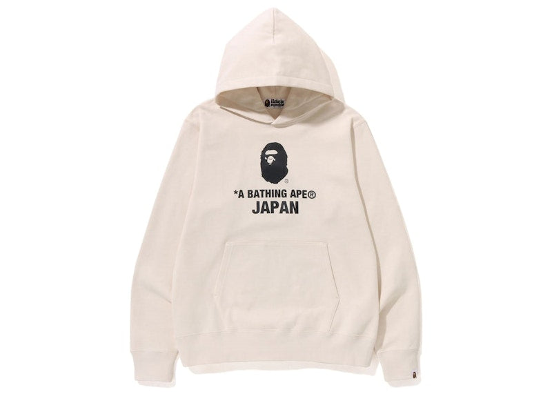 BAPE Japan College Pullover Hoodie Ivory
