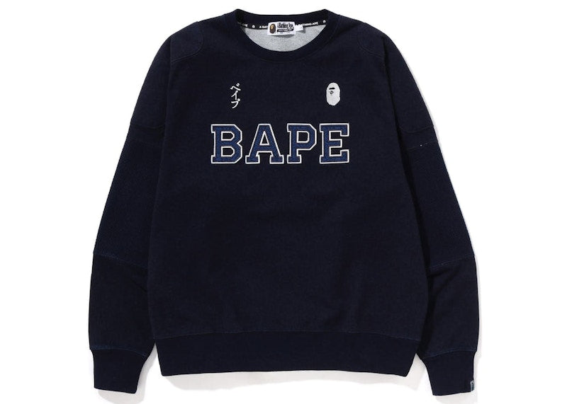 BAPE Japan Culture Relaxed Fit Crewneck Indigo