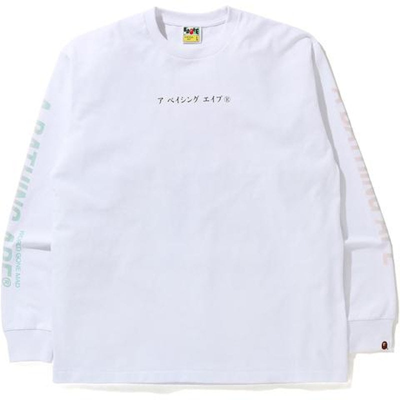 BAPE Japan Culture Souvenir Relaxed L/S Tee White