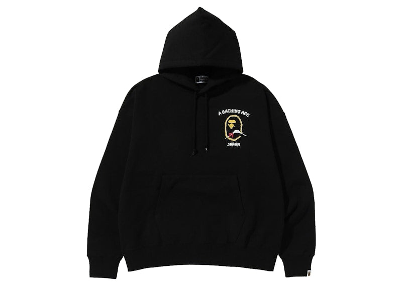 BAPE Japan Loose Fit Pullover Hoodie Black