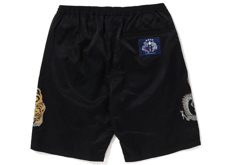 BAPE Japanese Motif Shorts Black