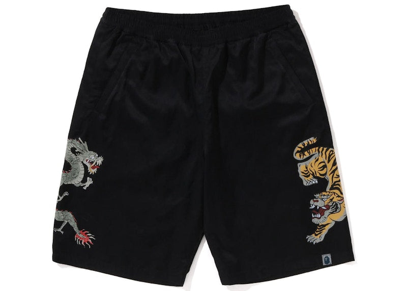 BAPE Japanese Motif Shorts Black