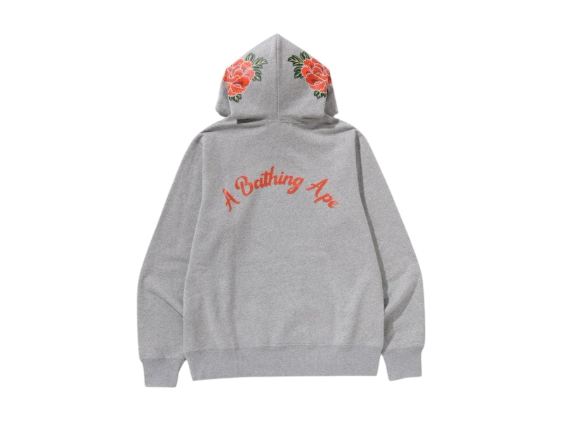 BAPE Japanese Peony Pullover Hoodie Grey