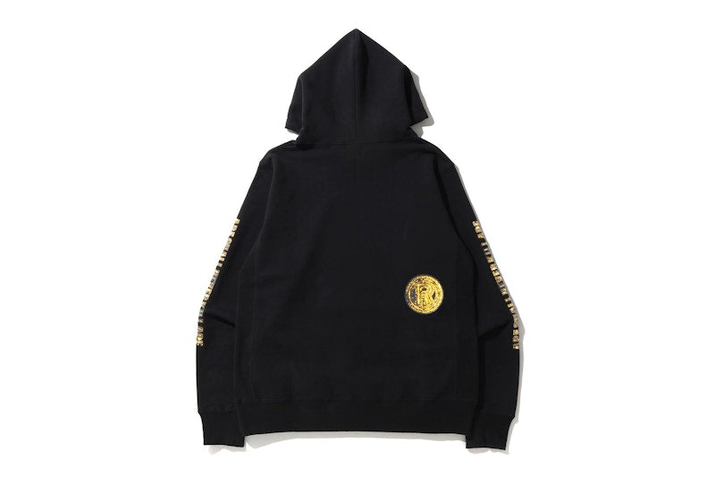 BAPE Jewelry Motif Wide Pullover Hoodie Black