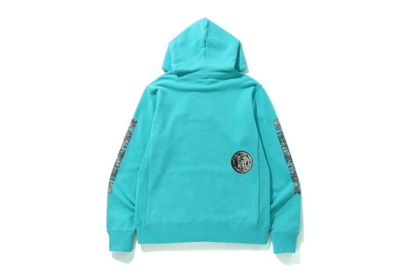BAPE Jewelry Motif Wide Pullover Hoodie Sax