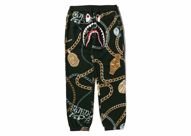 BAPE Jewels Shark Sweatpant Green