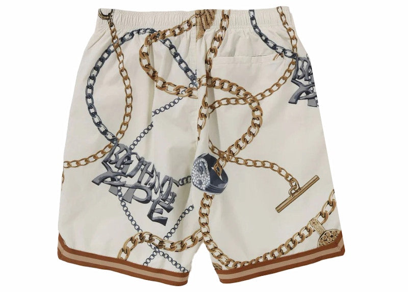 BAPE Jewels Shorts Ivory