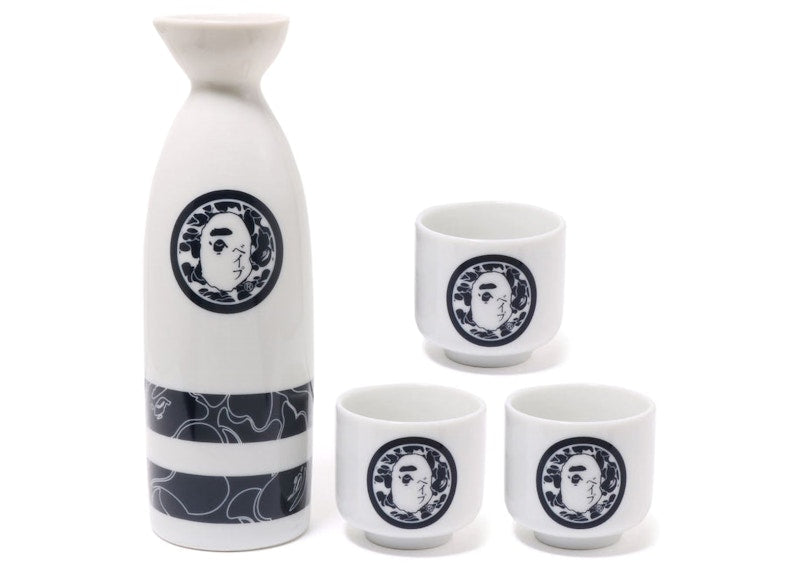 BAPE Kamon Sake Set White