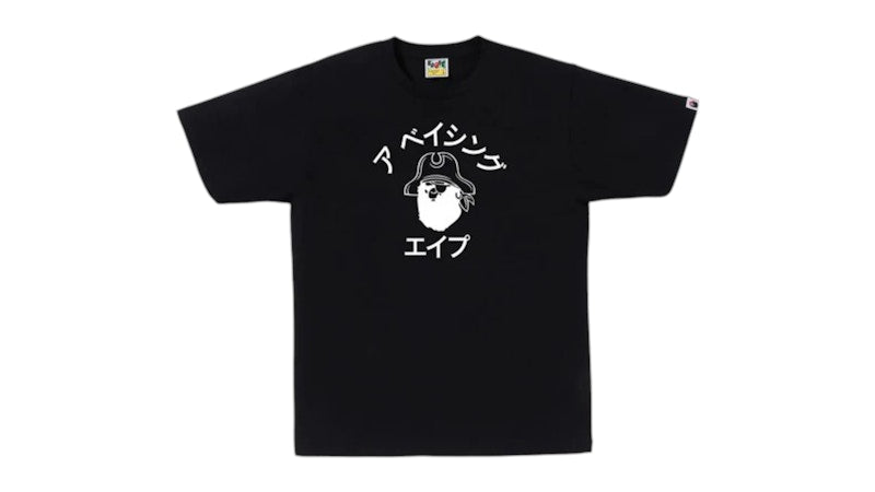 BAPE Katakana Pirate College Tee Black