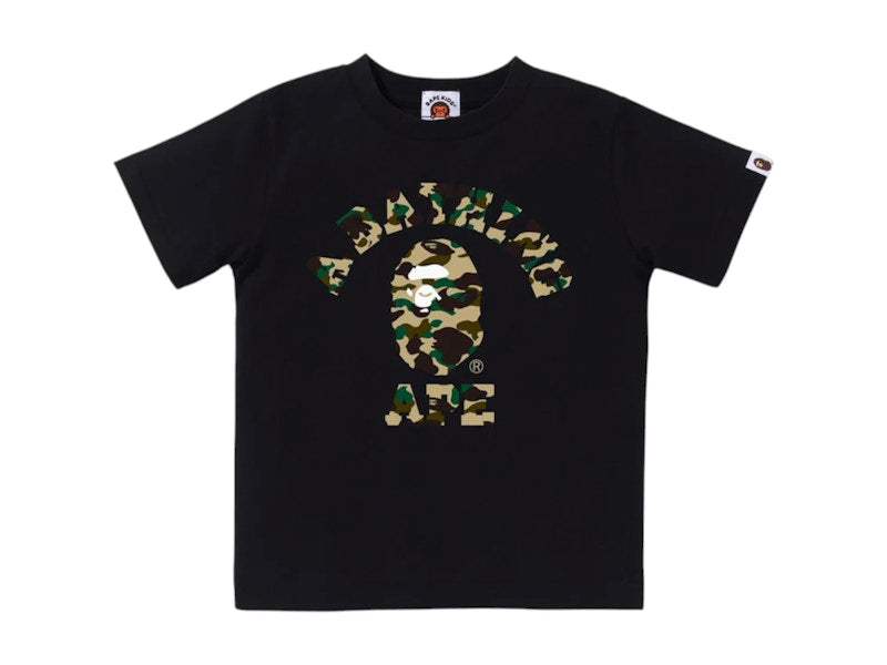 BAPE Kids 1st Camo College Tee Black/Yellow