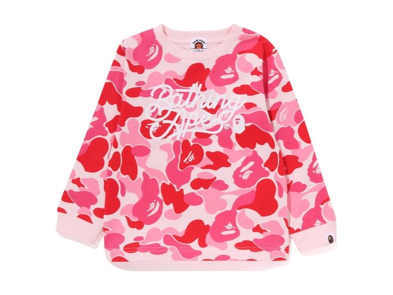 BAPE Kids ABC Camo L/S Tee (SS25) Pink