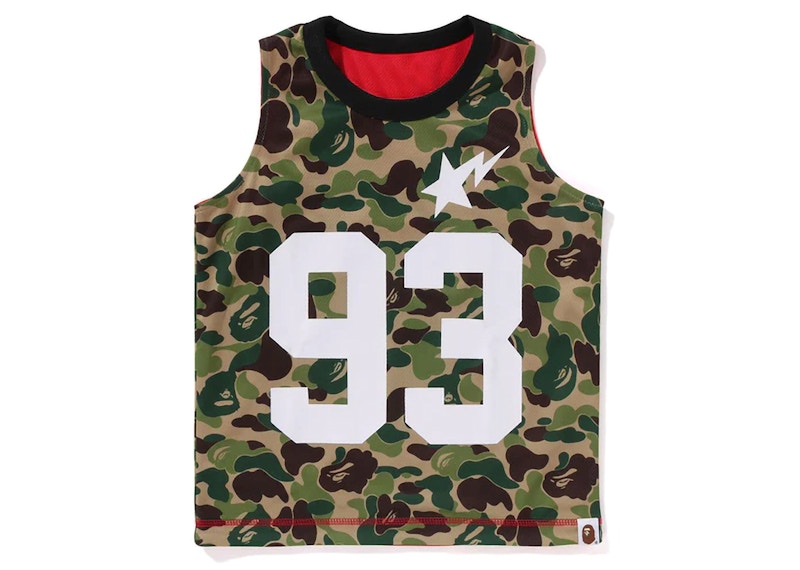 BAPE Kids' ABC Camo Mesh Reversible Tank Top Green