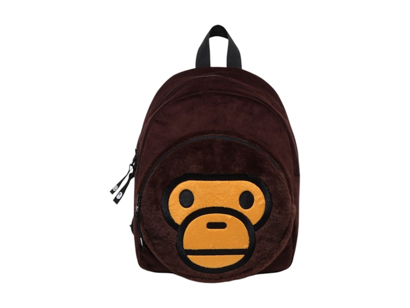 BAPE Kids Baby Milo Boa Backpack Brown