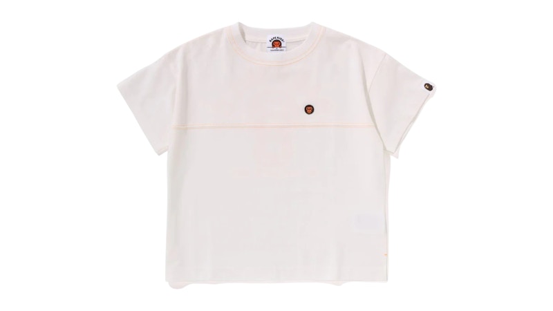 BAPE Kids Baby Milo Neon Print Relaxed Fit Tee White