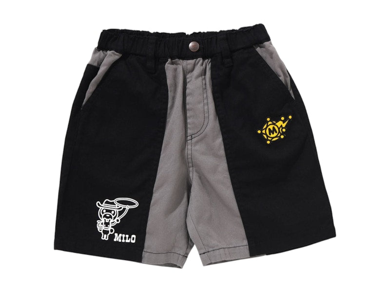 BAPE Kids Baby Milo Western Shorts Black