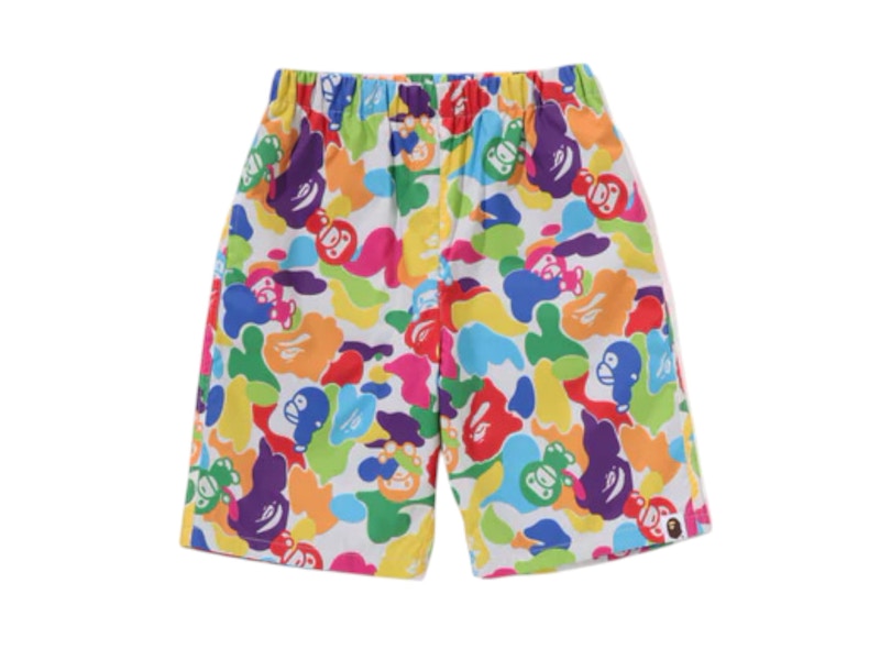 BAPE Kids Milo ABC Multi Beach Shorts Multicolor