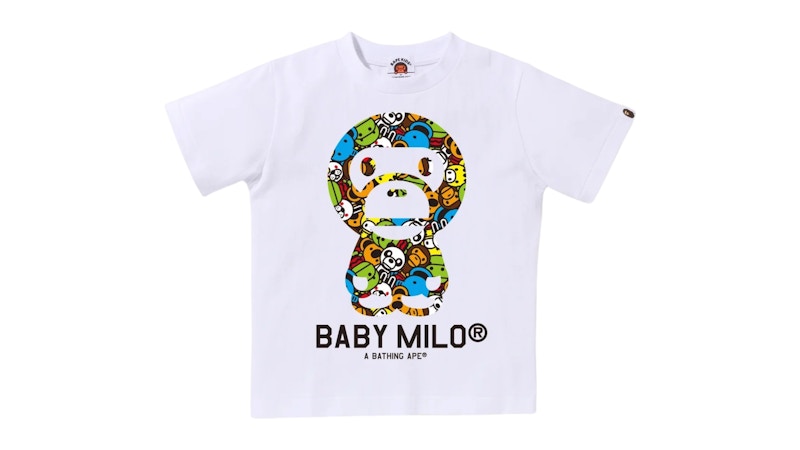 BAPE Kids Milo All Friends Baby Milo Tee White