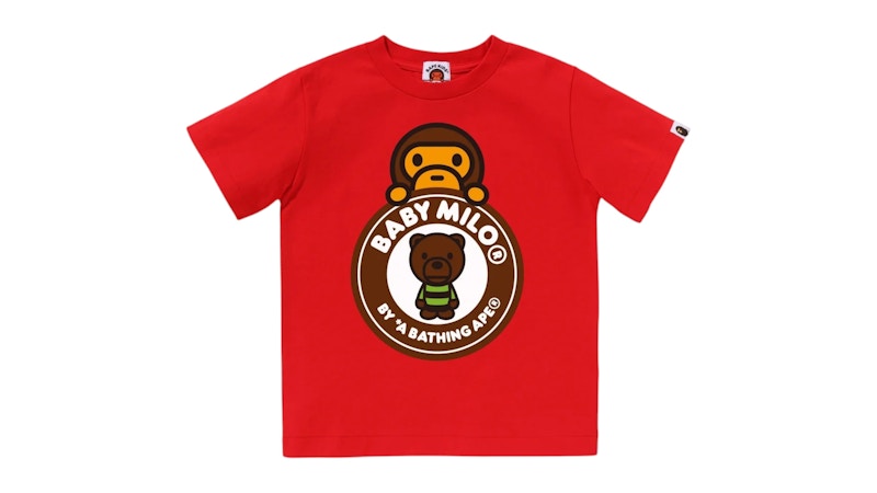 BAPE Kids Milo & Bear Busy Works Tee Red