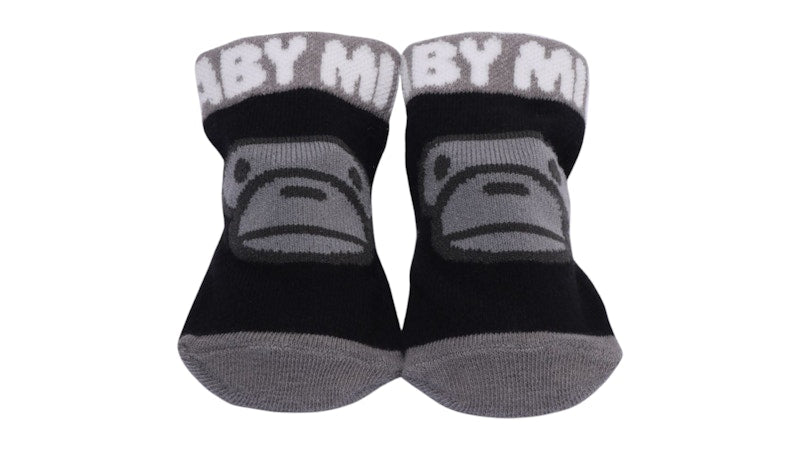 BAPE Kids Milo Face Baby Socks Black