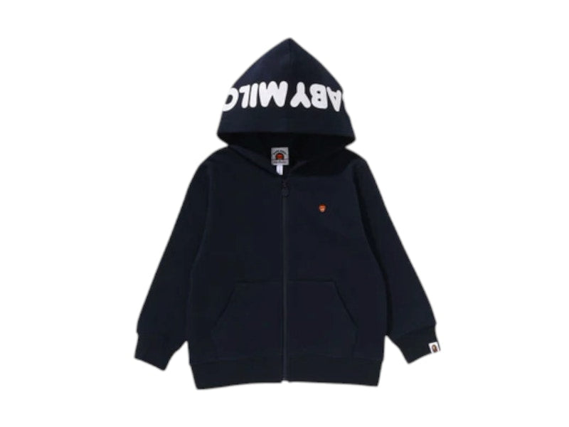 BAPE Kids Milo Face Zip Hoodie Navy