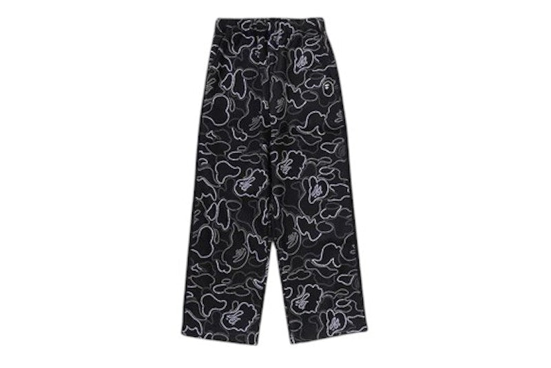 BAPE Kid's Neon Camo Jacquard Track Pants Black