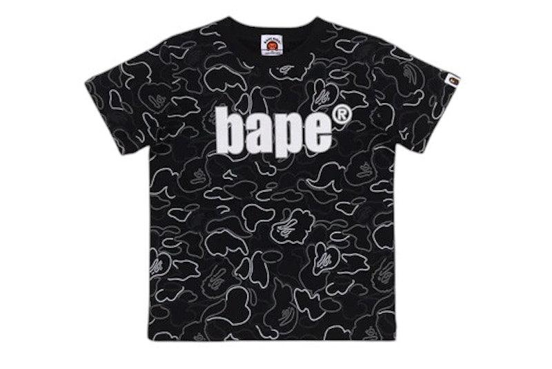 BAPE Kid's Neon Camo Tee Black