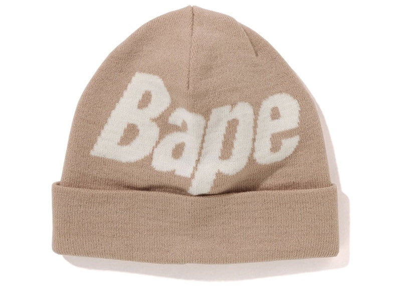 BAPE Knit Cap Beanie Beige