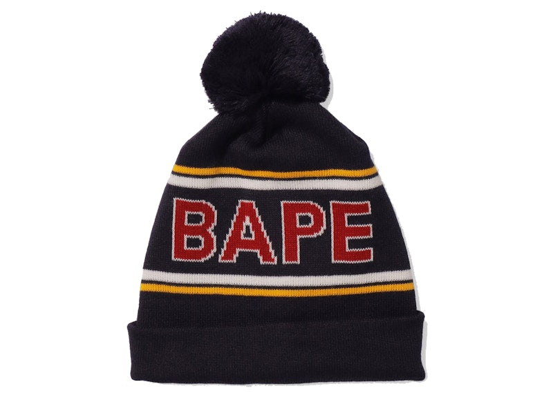 BAPE Knit Pom Cap (FW21) Navy