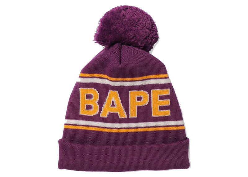 BAPE Knit Pom Cap (FW21) Purple