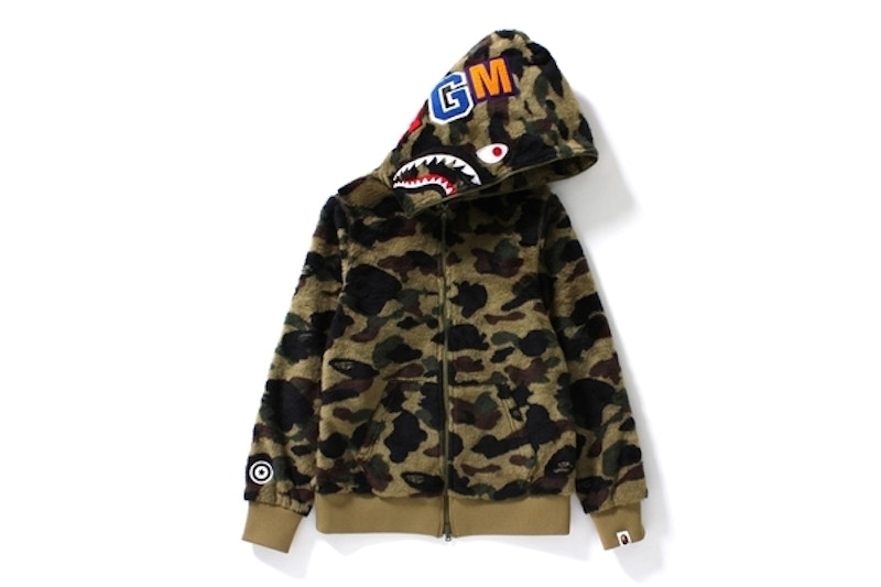 BAPE Ladies 1st Camo BOA Shark Hoodie Green