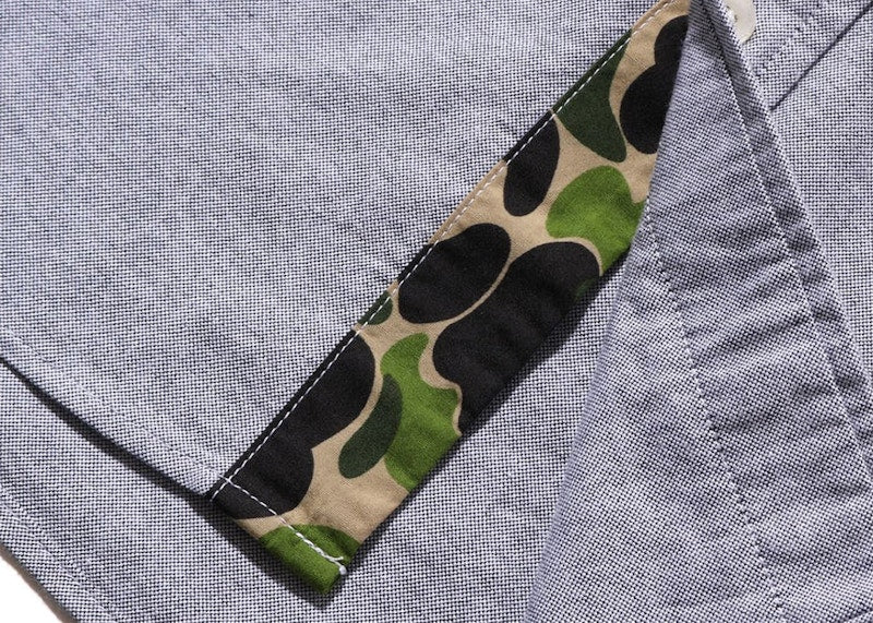 BAPE Large Ape Head Oxford BD Shirt Grey