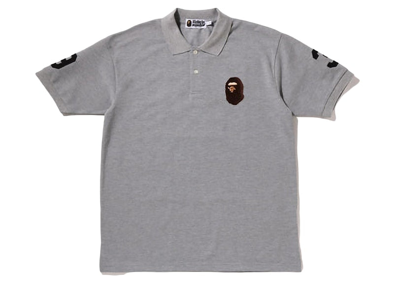 BAPE Large Ape Head Polo Grey