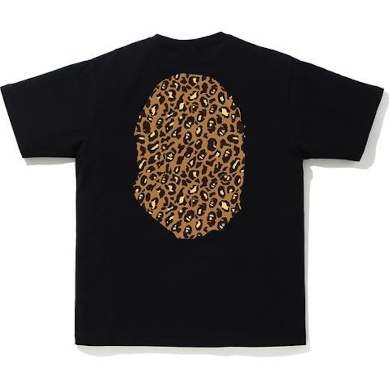 BAPE Leopard Big Ape Head Tee Black/Beige