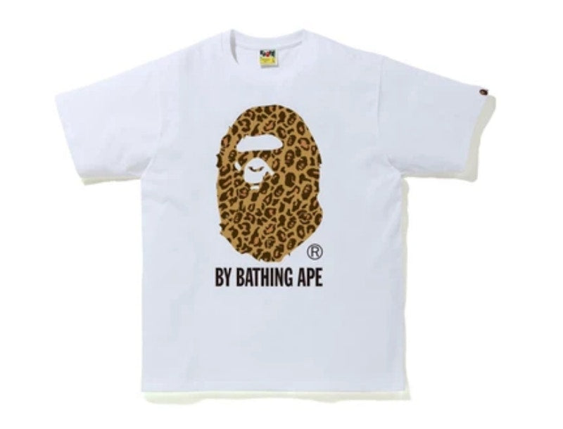 BAPE Leopard By Bathing Ape Tee White/Yellow