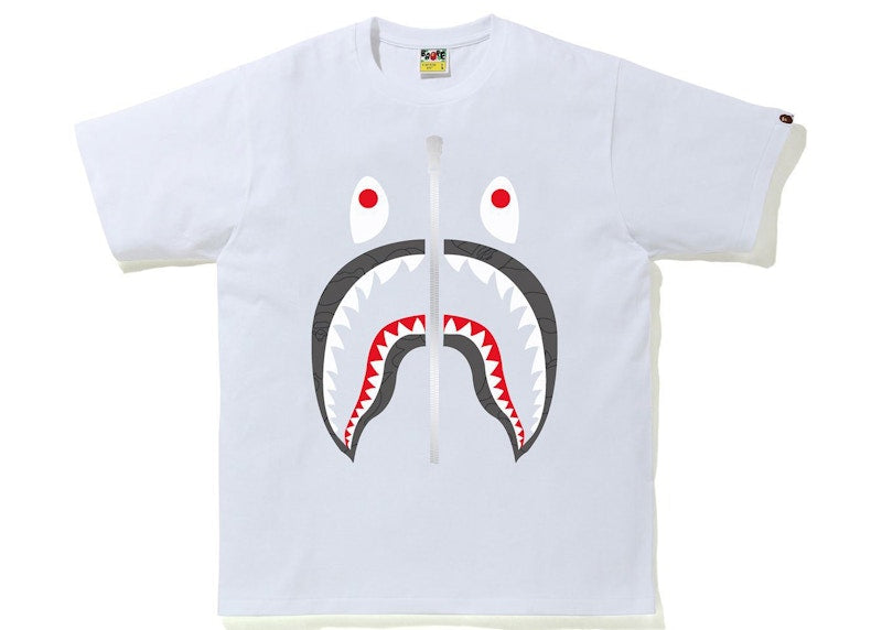 BAPE Line 1st Camo Shark Tee White/Black