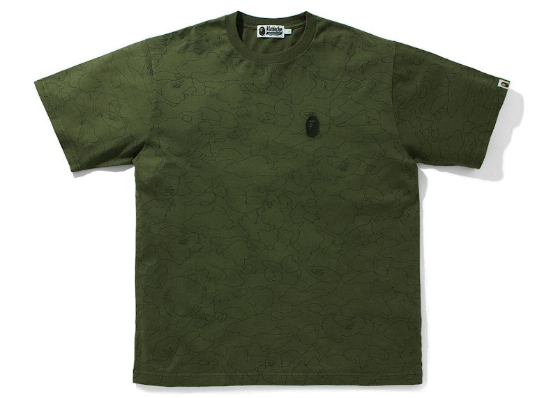BAPE Line 1st Camo Washed Relaxed Fit Tee Olivedrab